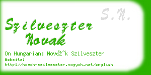 szilveszter novak business card